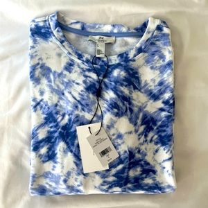 New! H Halston Studio Tie Dye Crew Neck Long Sleeve Sweatshirt Size Small